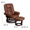 Emma and Oliver Multi-Position Stitched Recliner & Ottoman with Swivel Base